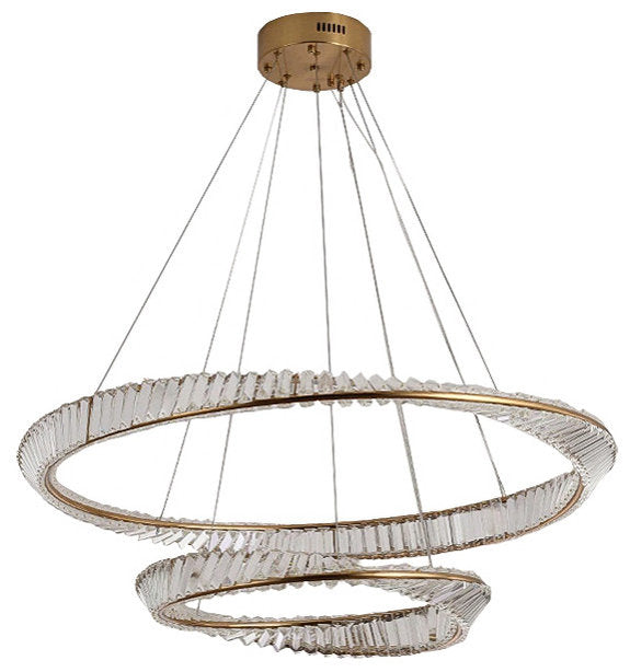 Monthey | Modern Gold Crystal Chandelier for Living Room, Dia31.5x23.6"/80x60cmBy Miron Demid LLC