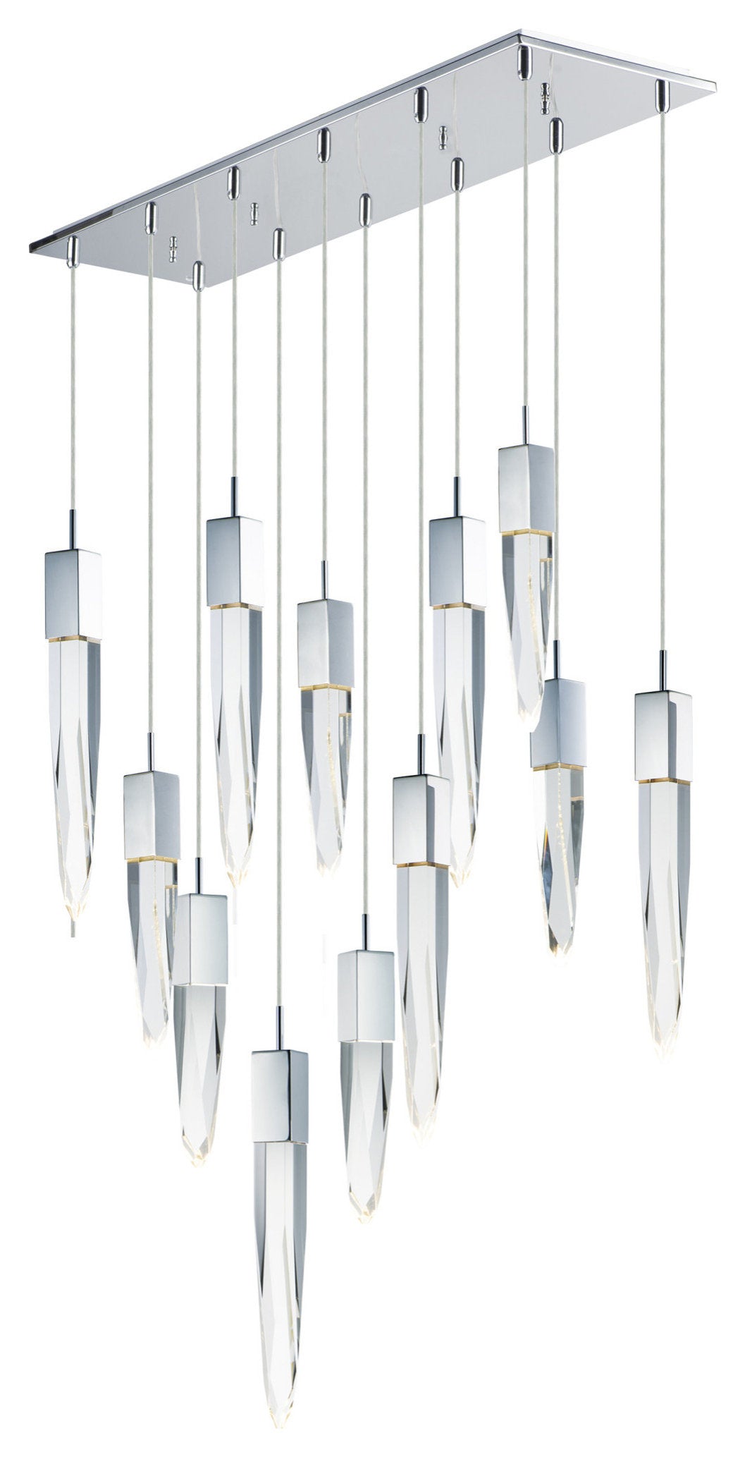 ET2 E31248-20 Quartz 12 Light 39"W LED Linear Pendant - Polished ChromeBy ET2 Contemporary Lighting