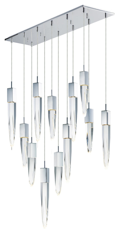 ET2 E31248-20 Quartz 12 Light 39"W LED Linear Pendant - Polished ChromeBy ET2 Contemporary Lighting