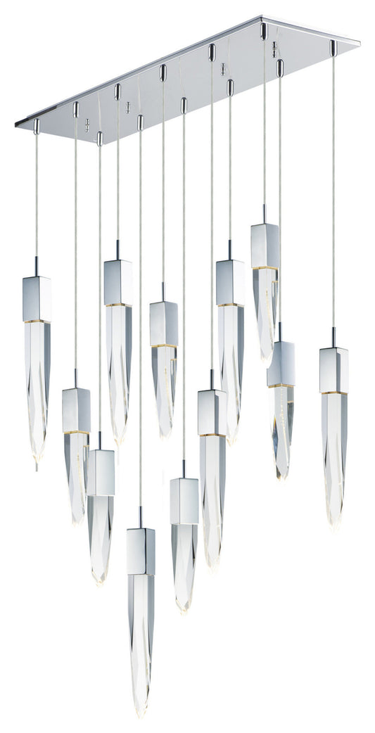 ET2 E31248-20 Quartz 12 Light 39"W LED Linear Pendant - Polished ChromeBy ET2 Contemporary Lighting