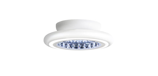 Schonbek Mfc121N-Wh1S 1 Light Crystal Semi-Flush, WhiteBy Schonbek
