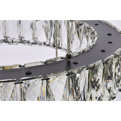 Monroe 7 Light Chandelier, BlackBy Elegant Furniture & Lighting