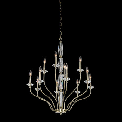 Savia 31x37" 12-Light Modern Classic;Casual Luxury Chandelier by AllegriBy Allegri Crystal by Kalco Lighting