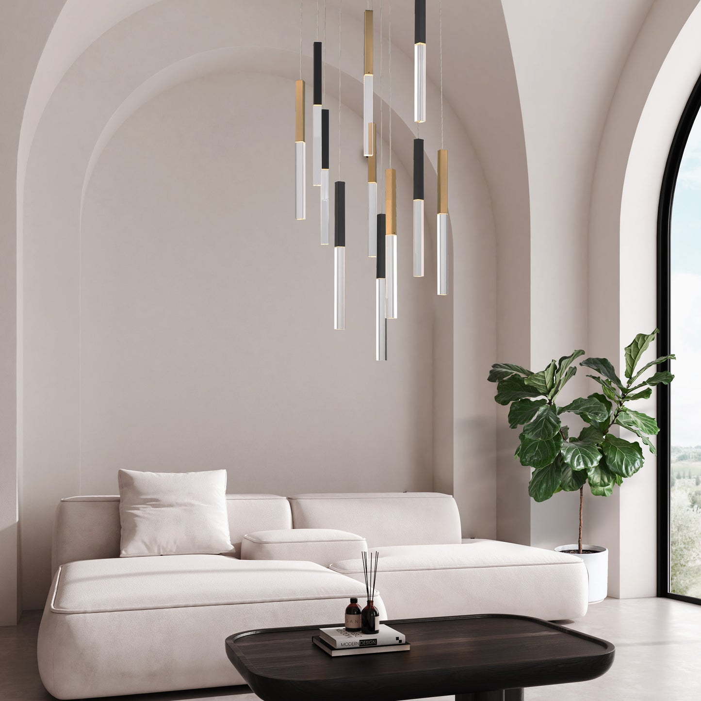 Eurofase Lighting 46477 Benicio 22"W 3000K LED Crystal - BlackBy Eurofase Lighting