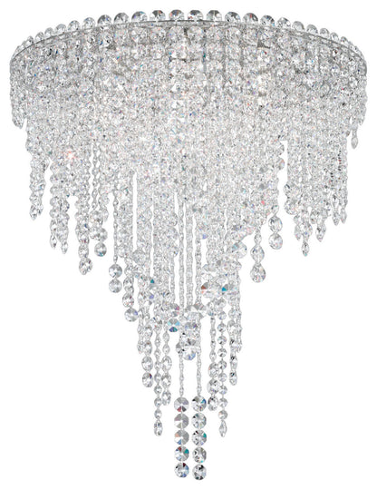 Chantant 6-Light Close to Ceiling in Stainless Steel With Clear Heritage CrystalBy Schonbek