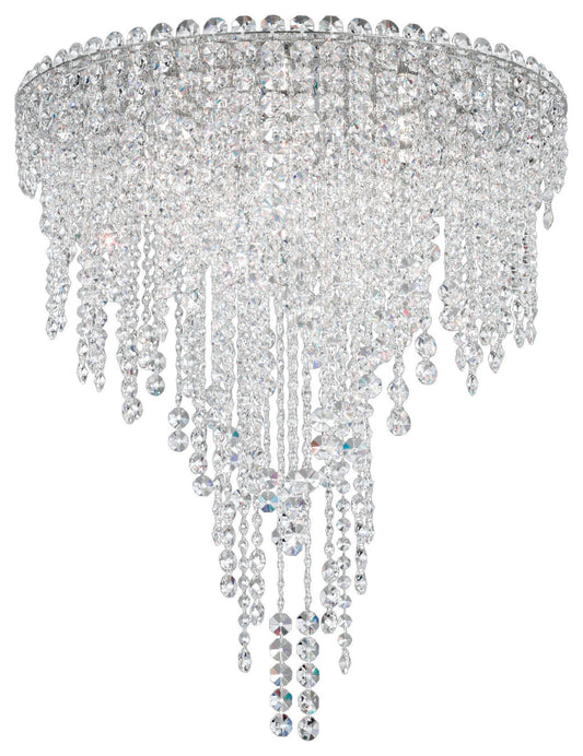 Chantant 6-Light Close to Ceiling in Stainless Steel With Clear Heritage CrystalBy Schonbek