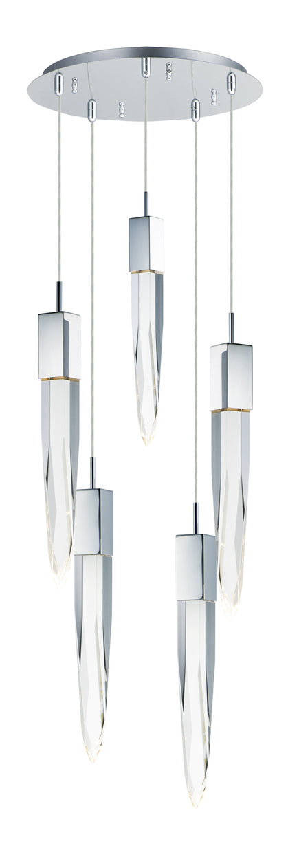 Quartz LED 5-Light PendantBy ET2 Contemporary Lighting