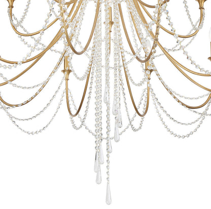 Arcadia 15 Light Antique Gold ChandelierBy Crystorama Lighting