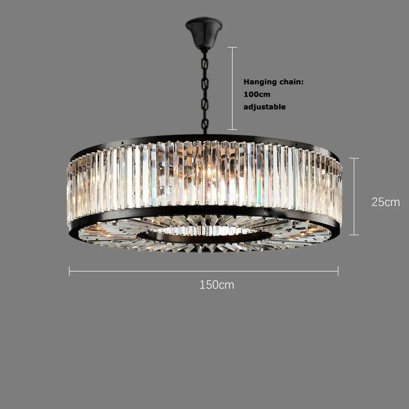 Gio Crystal Modern Chandelier, 60"/150cmBy MORSALE