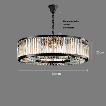 Gio Crystal Modern Chandelier, 60"/150cmBy MORSALE