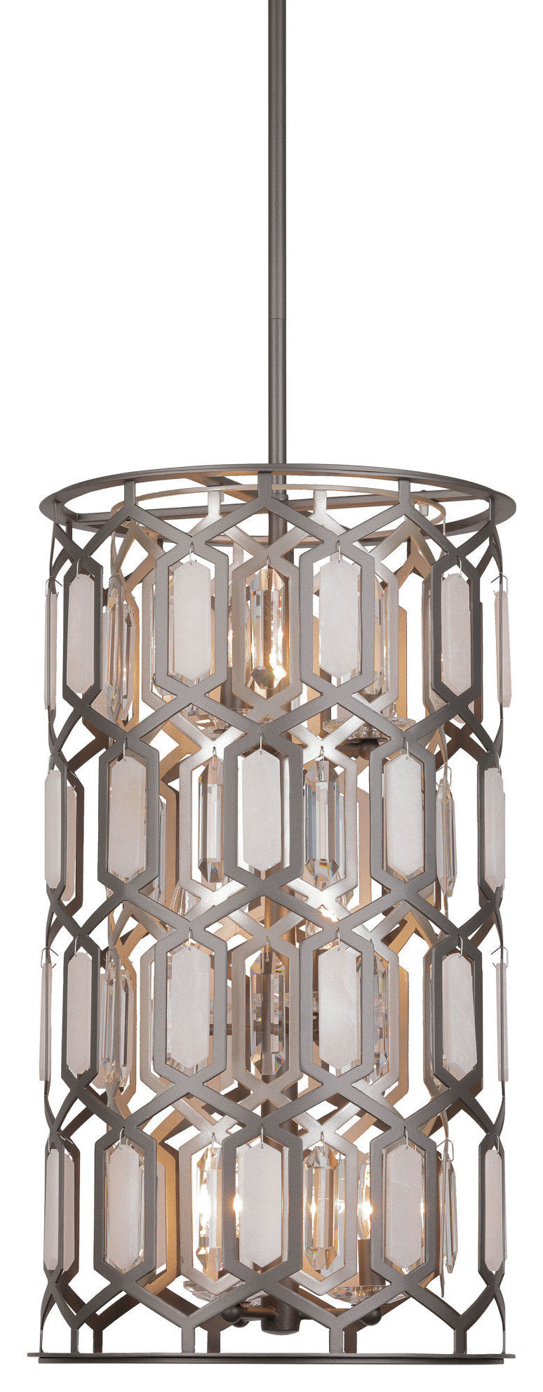 Minka Lavery 3586 Hexly 9 Light 16"W Crystal Pendant - CoalBy Minka Aire