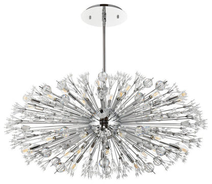 Elegant Lighting 2500D48C Vera 48 inch crystal starburst oval pendant in chromeBy Elegant Furniture & Lighting
