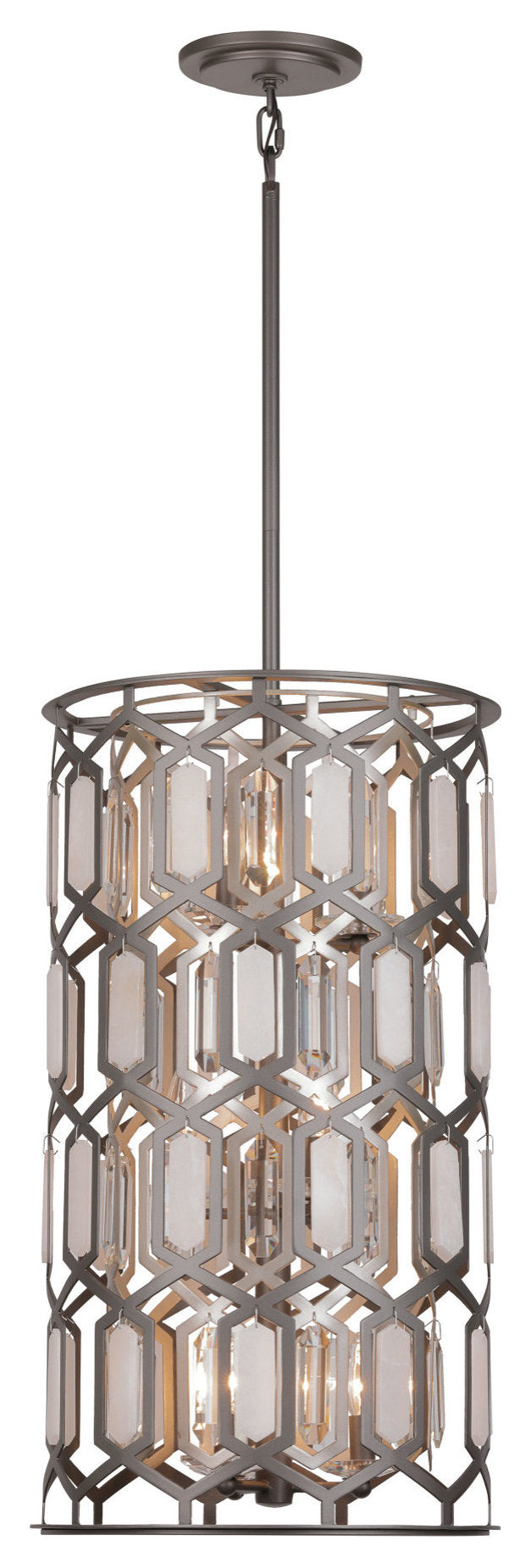 Minka Lavery 3586 Hexly 9 Light 16"W Crystal Pendant - CoalBy Minka Aire