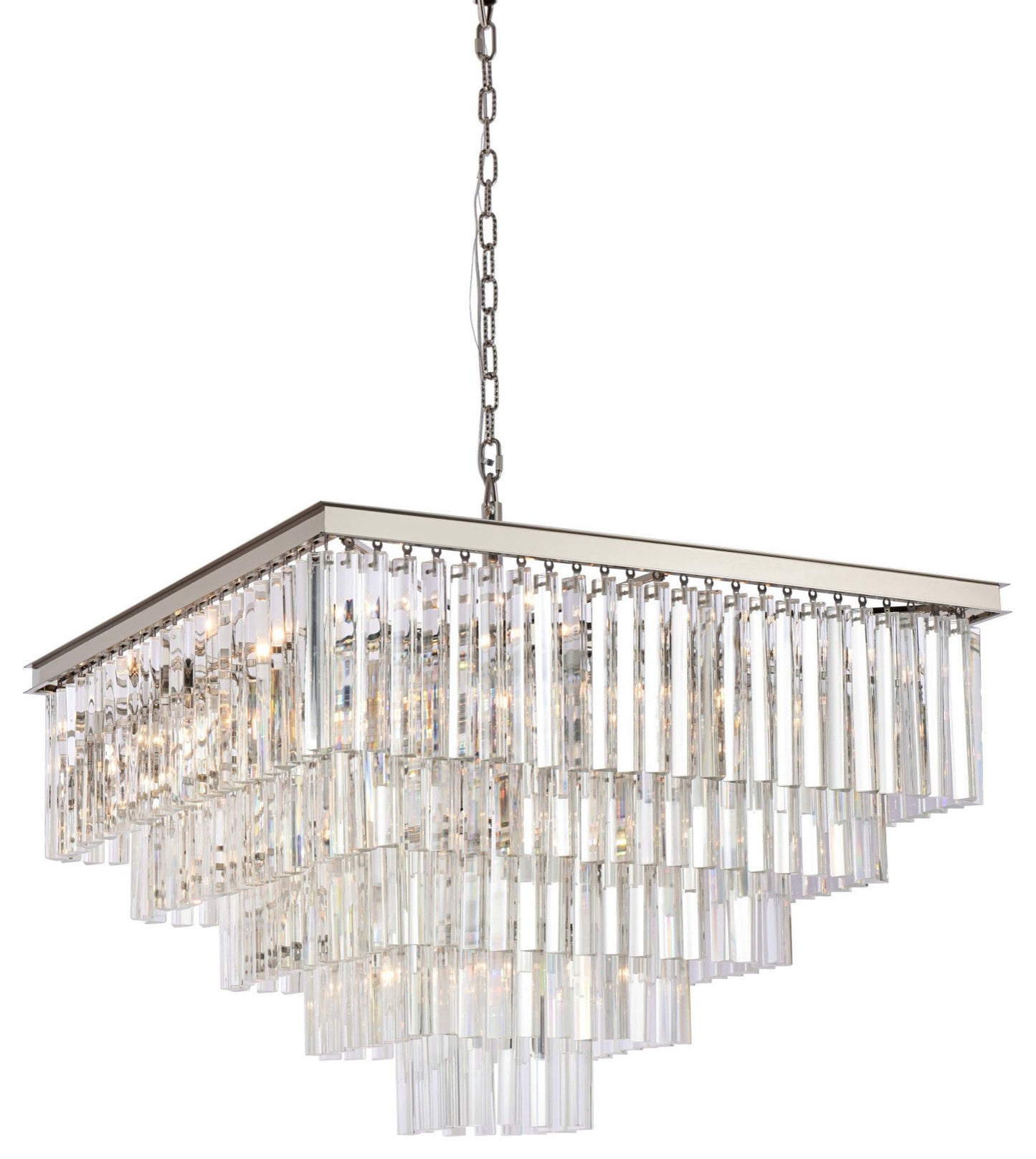 Elegant Lighting 1201S34 Sydney 21 Light 34"W Crystal Waterfall - PolishedBy Elegant Furniture & Lighting