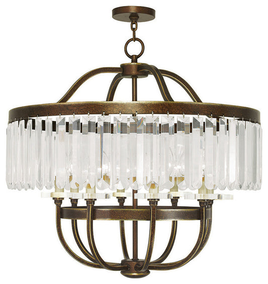 Ashton Chandelier, Hand-Painted Palatial BronzeBy Livex Lighting Inc.