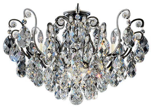 Renaissance 8-Light Close to Ceiling in Black With Clear Heritage CrystalBy Schonbek