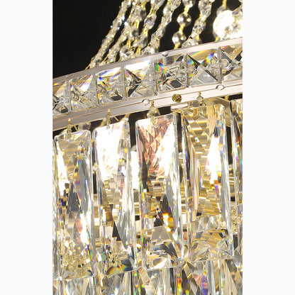 La Croix-sur-Roudoule | Duplex Spiral Crystal Stairway Chandelier, Dia47.2"By Miron Demid LLC