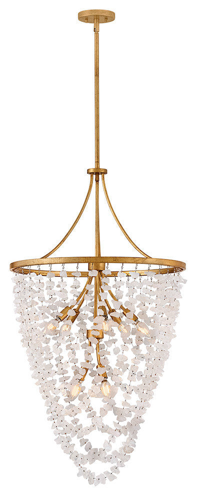 Fredrick Ramond Myra Medium Chandelier, Distressed BrassBy Hinkley