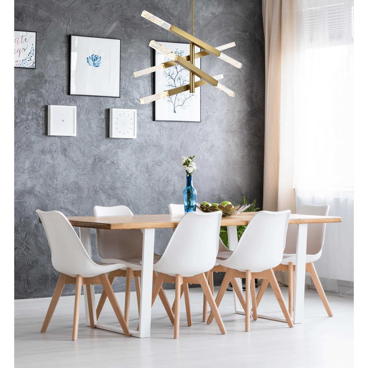 Ari 8 Light Pendant, Satin GoldBy Elegant Furniture & Lighting