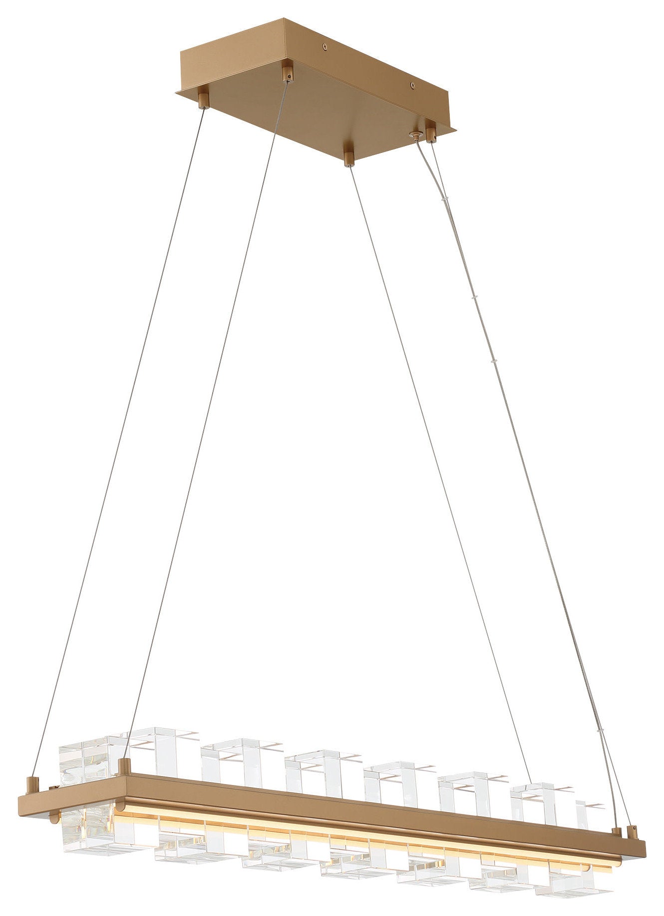 Eurofase Lighting 45717 Bruco 35"W Linear Chandelier - GoldBy Eurofase Lighting