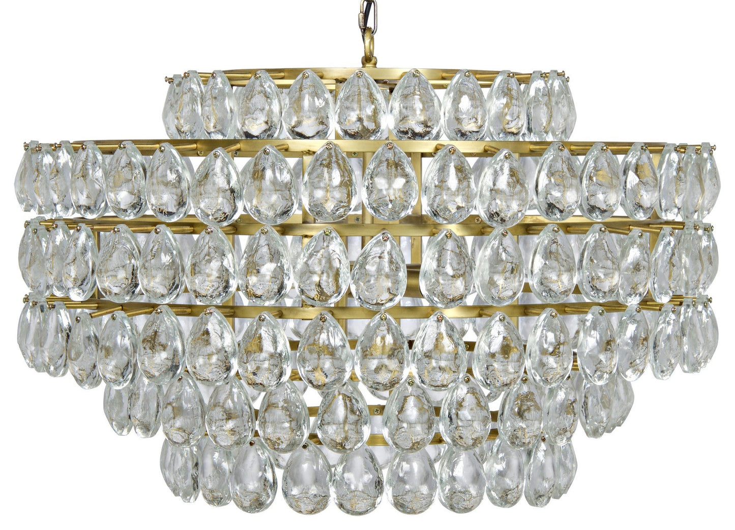 Linden Metal and Crystal Chandelier With Antique BrassBy Noir