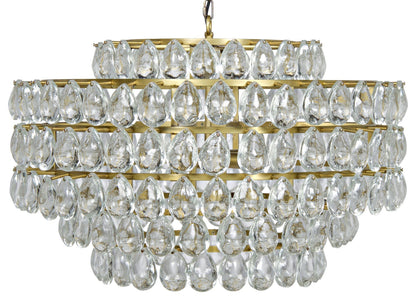 Linden Metal and Crystal Chandelier With Antique BrassBy Noir