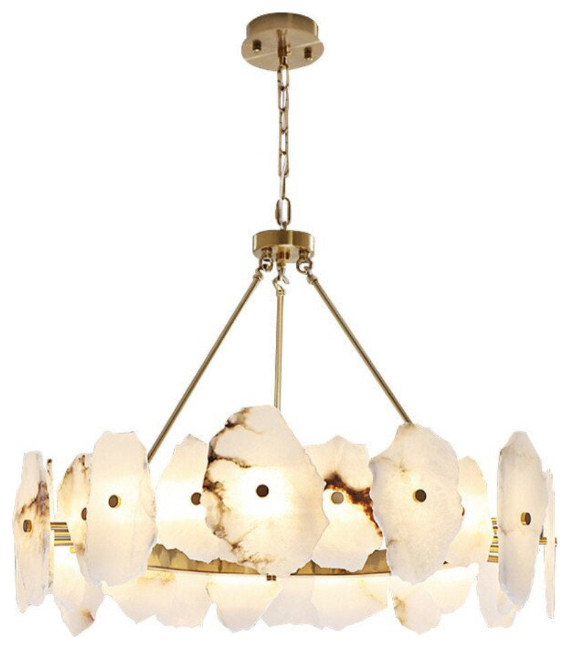 Natural Marble Modern Chandelier, Diameter 39"By MORSALE