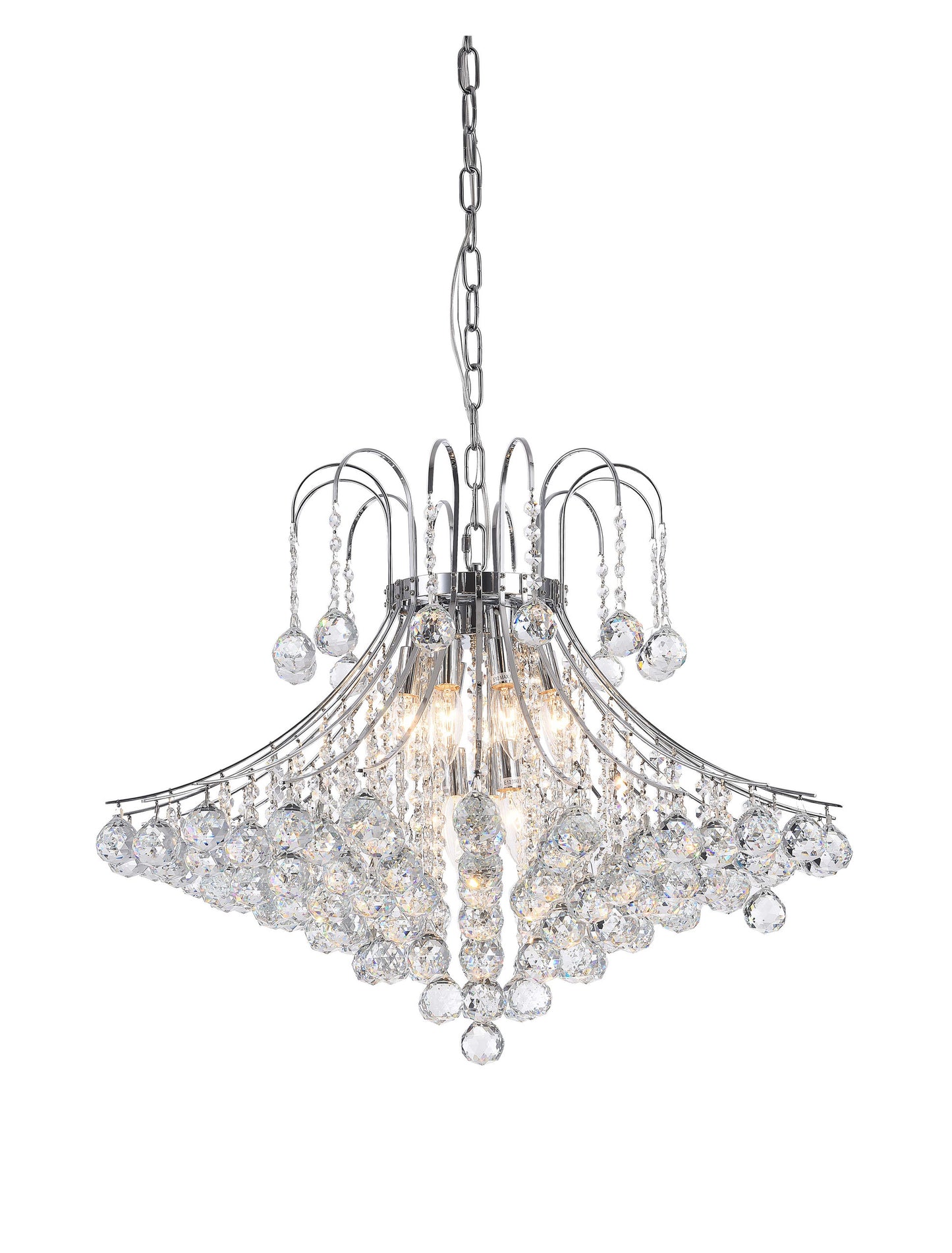 BETHEL INTERNATIONAL BET55CH 11-Light Chandelier,ChromeBy Bethel Intl.