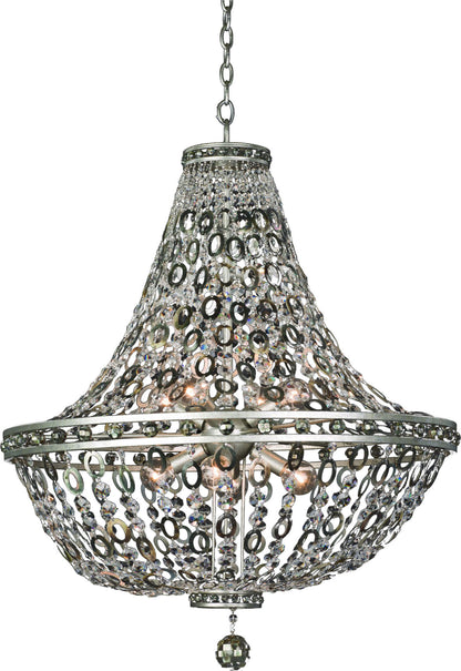 Lucia Pendant, Vintage Silver Leaf, 26"By KALCO LIGHTING
