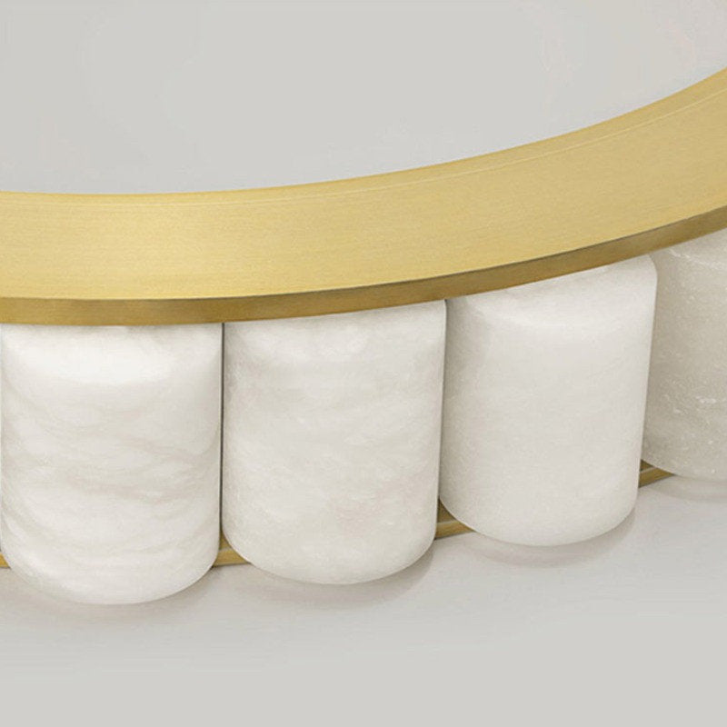 32" Natural Marble Modern Ring ChandelierBy Morsale.com