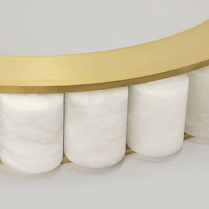 32" Natural Marble Modern Ring ChandelierBy Morsale.com