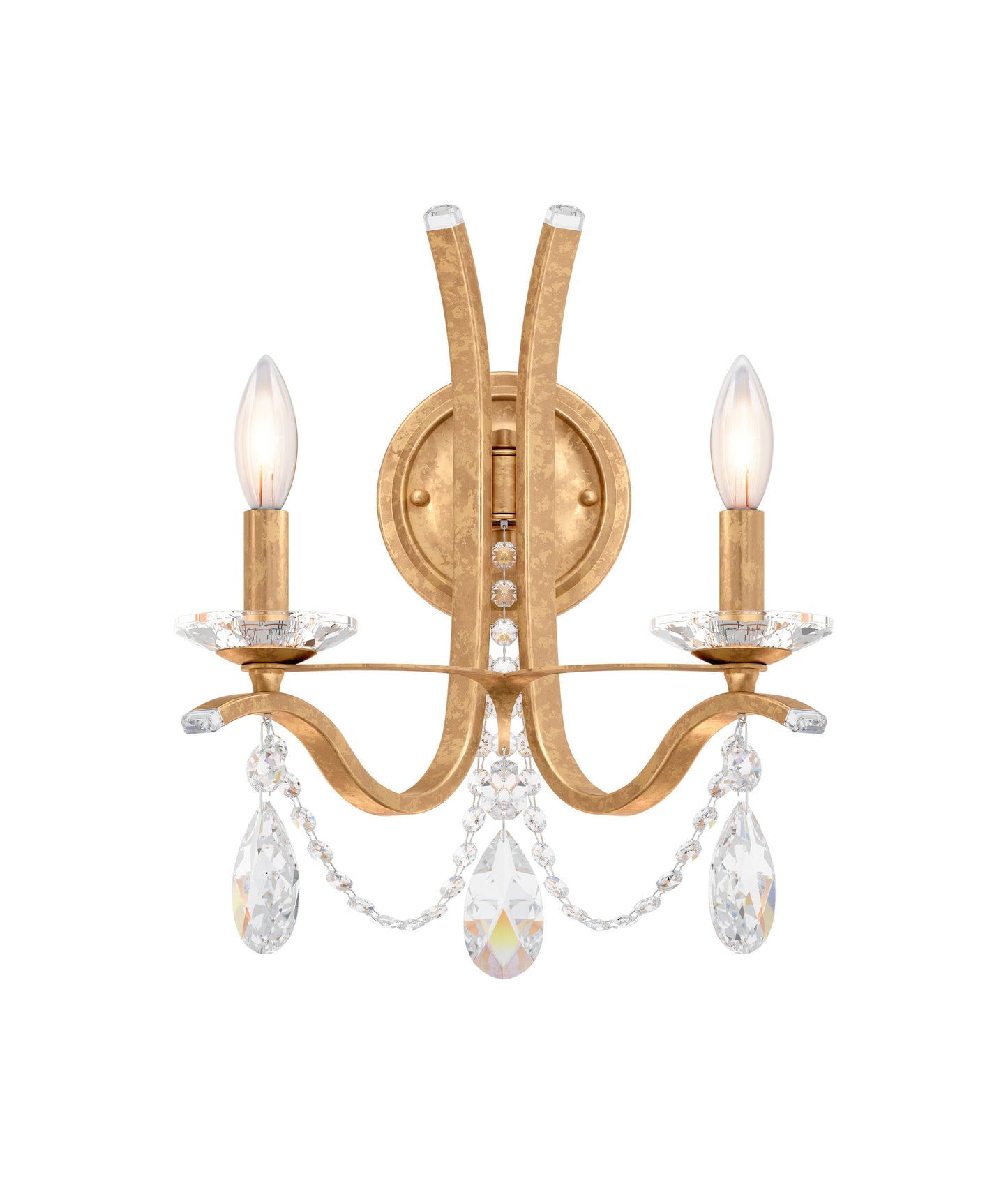 Schonbek Va8332N-26H 2 Light Crystal Sconce, French GoldBy Schonbek