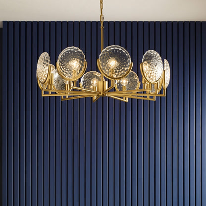 Kohler Lighting Arendela 30" Wide 10 Light Chandelier with Briolette Faceted Glass