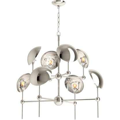 Kohler Lighting Vorleigh 26" Wide 8 Light Adjustable Dome Chandelier