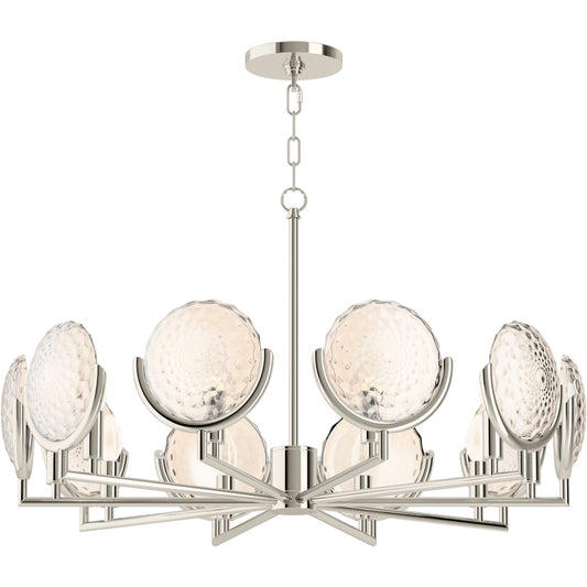 Kohler Lighting Arendela 30" Wide 10 Light Chandelier with Briolette Faceted Glass