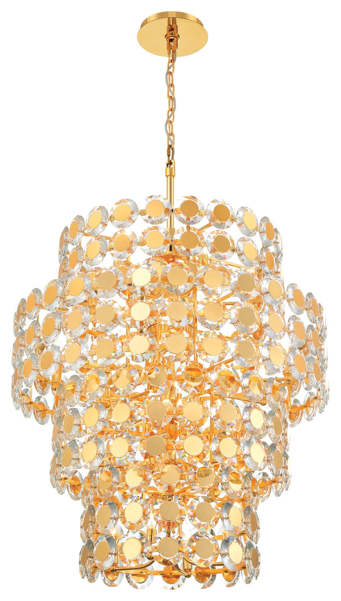 Perrene 24-Light Chandelier, GoldBy Eurofase Lighting