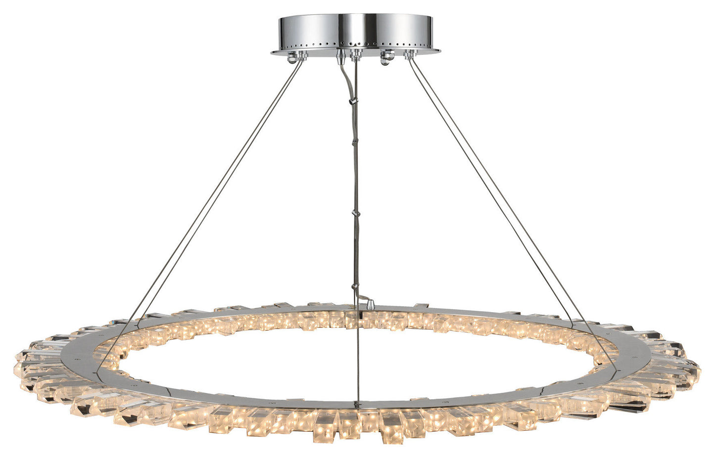 Quasar 42x1.25" 1-Light Modern Large Pendants by AllegriBy Allegri Crystal by Kalco Lighting