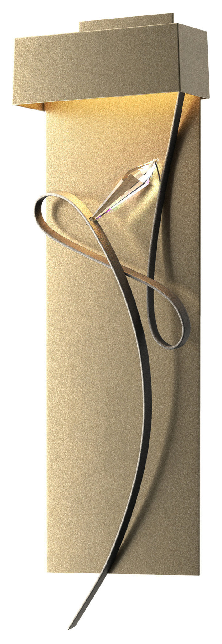 Rhapsody LED Sconce, Soft Gold With Natural Iron AccentBy Synchronicity