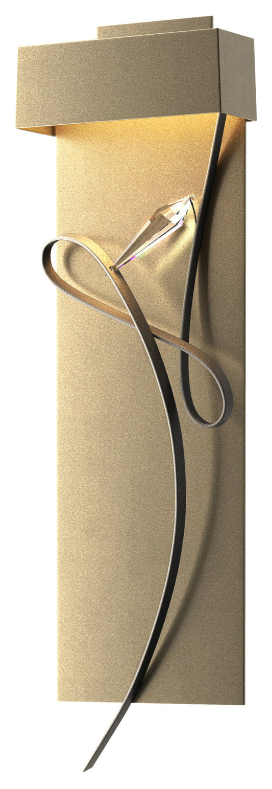 Rhapsody LED Sconce, Soft Gold With Natural Iron AccentBy Synchronicity