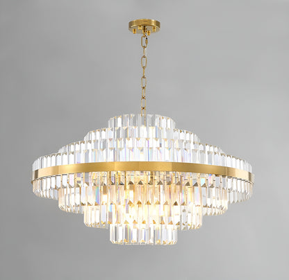 Calenzana | Large Chic Hanging Crystal Chandelier, 39.4''By Miron Demid LLC