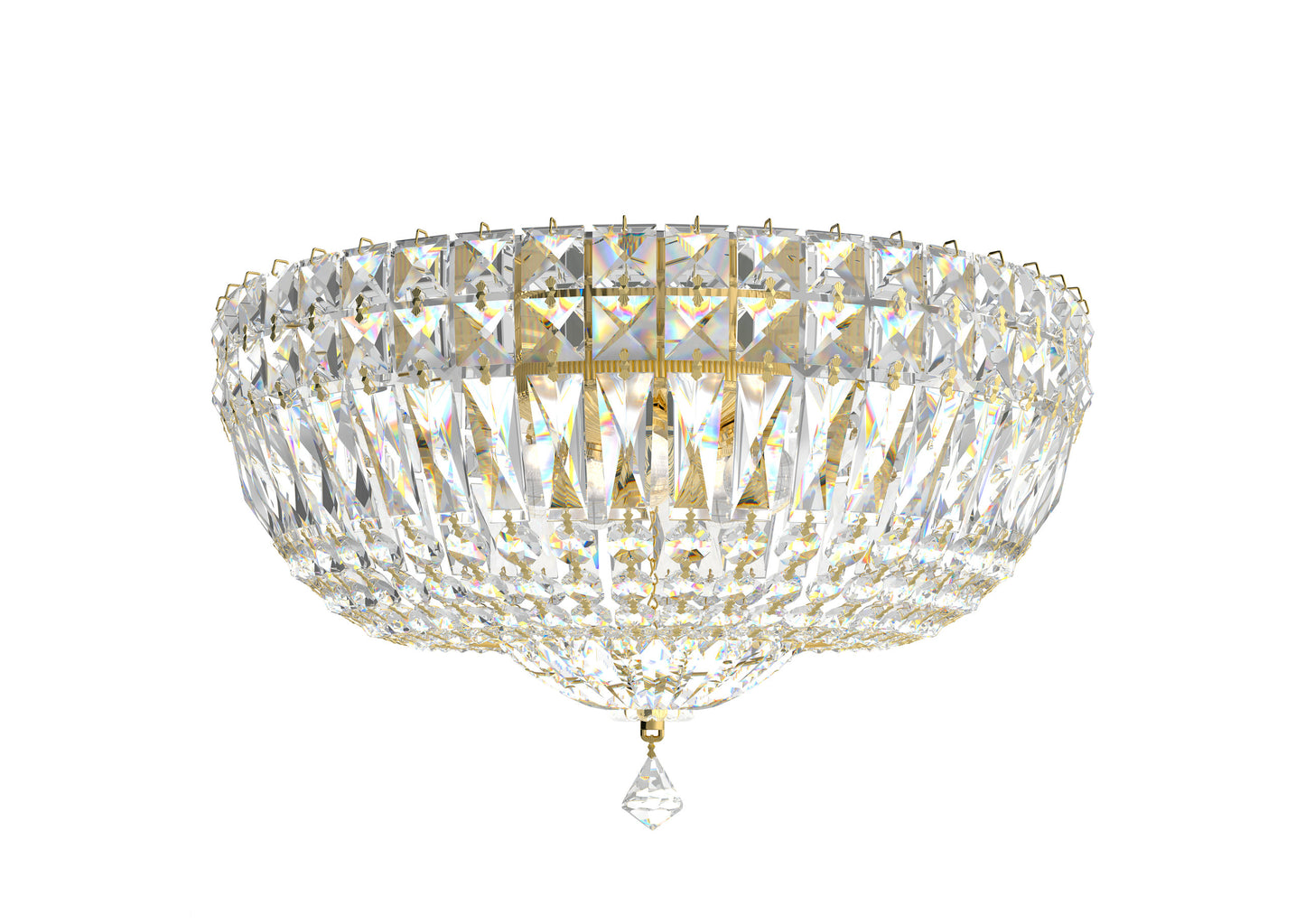 Schonbek 5893-211S 5 Light Crystal Flush, AureliaBy Schonbek