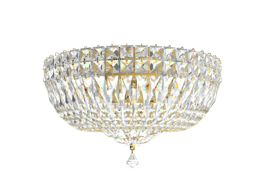 Schonbek 5893-211S 5 Light Crystal Flush, AureliaBy Schonbek