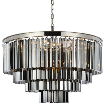 Elegant Lighting 1201D32-SS/RC Sydney 17 Light 32"W Crystal - Polished NickelBy Elegant Furniture & Lighting