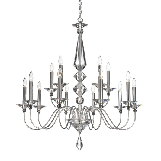 Jasme 15 Light Chandelier Silver Clear Optic CrystalBy Schonbek