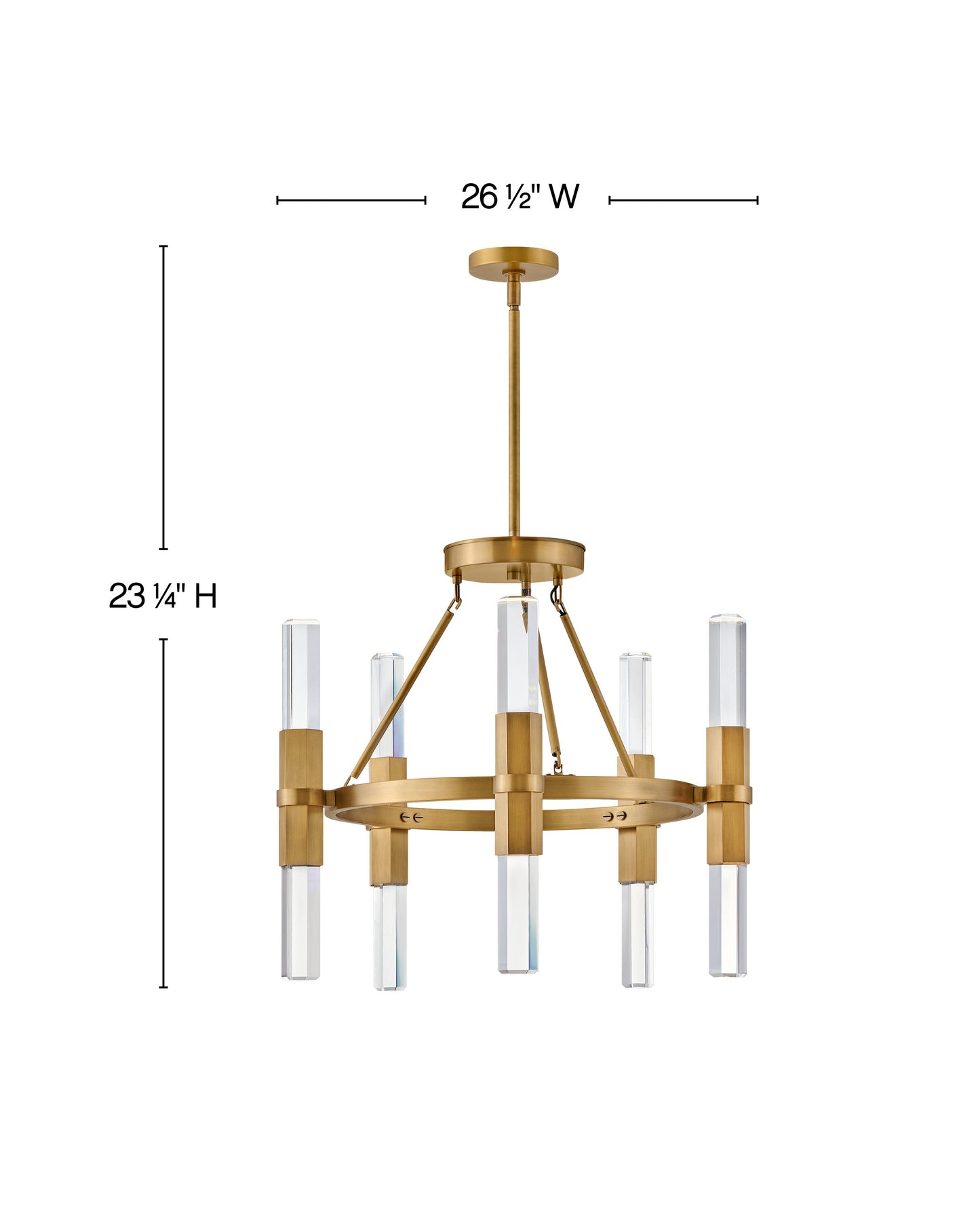 Fredrick Ramond Cecily Medium Single Tier, Heritage BrassBy Hinkley