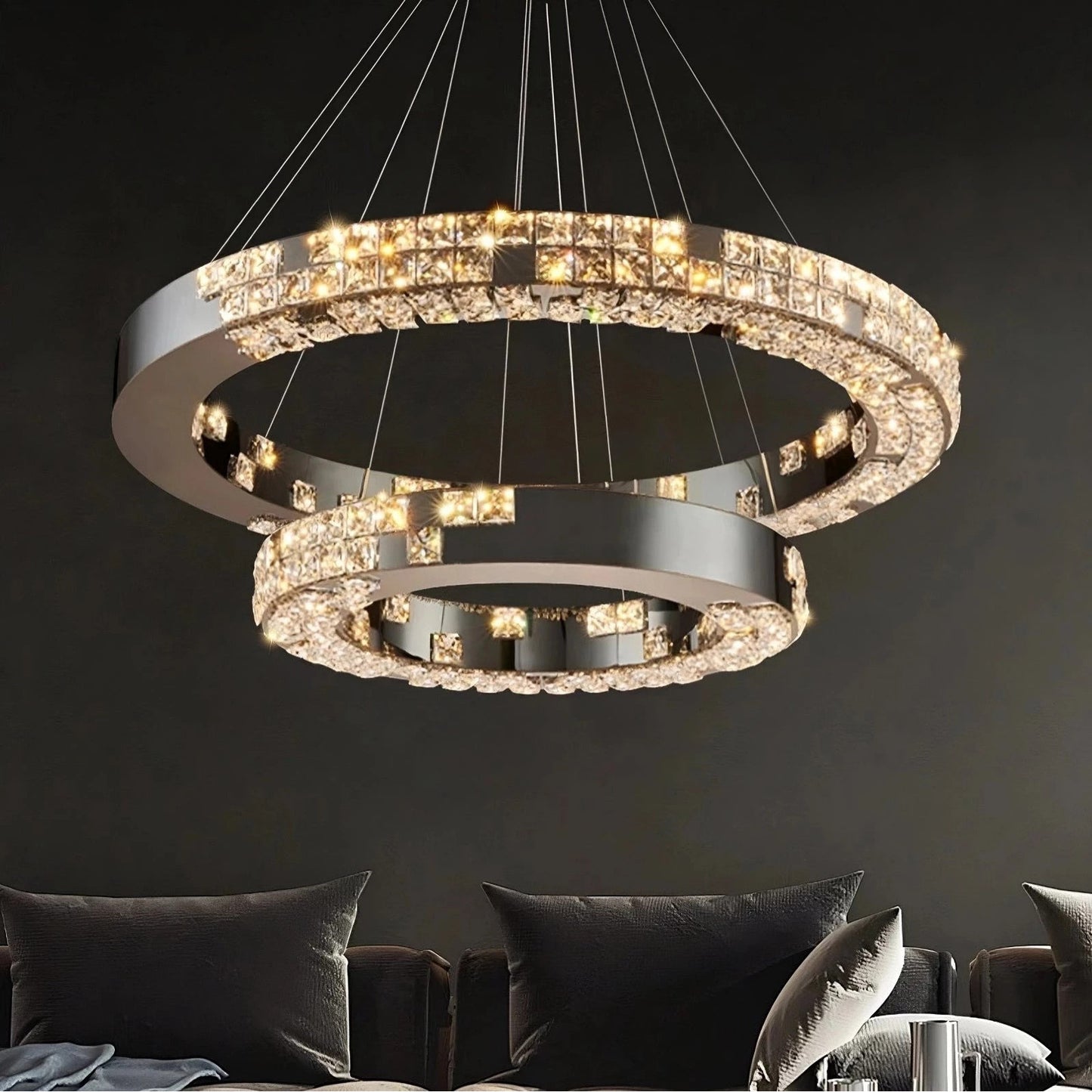 Bacci 2-Tier Crystal Ceiling ChandelierBy MORSALE