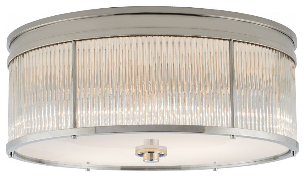 Allen Polished Nickel Large Round Flush MountBy Ralph Lauren Home