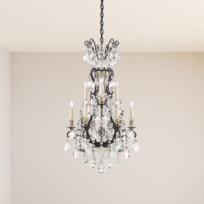 Schonbek 3780-51S 10 Light Crystal Chandelier, BlackBy Schonbek
