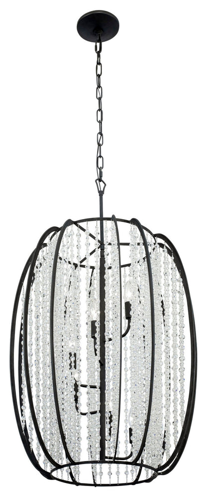 Varaluz 367F06 Caesar 6 Light 24"W Cage Pendant - CarbonBy Varaluz