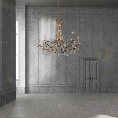 Schonbek Va8339N-76S 9 Light Crystal Chandelier, Heirloom BronzeBy Schonbek